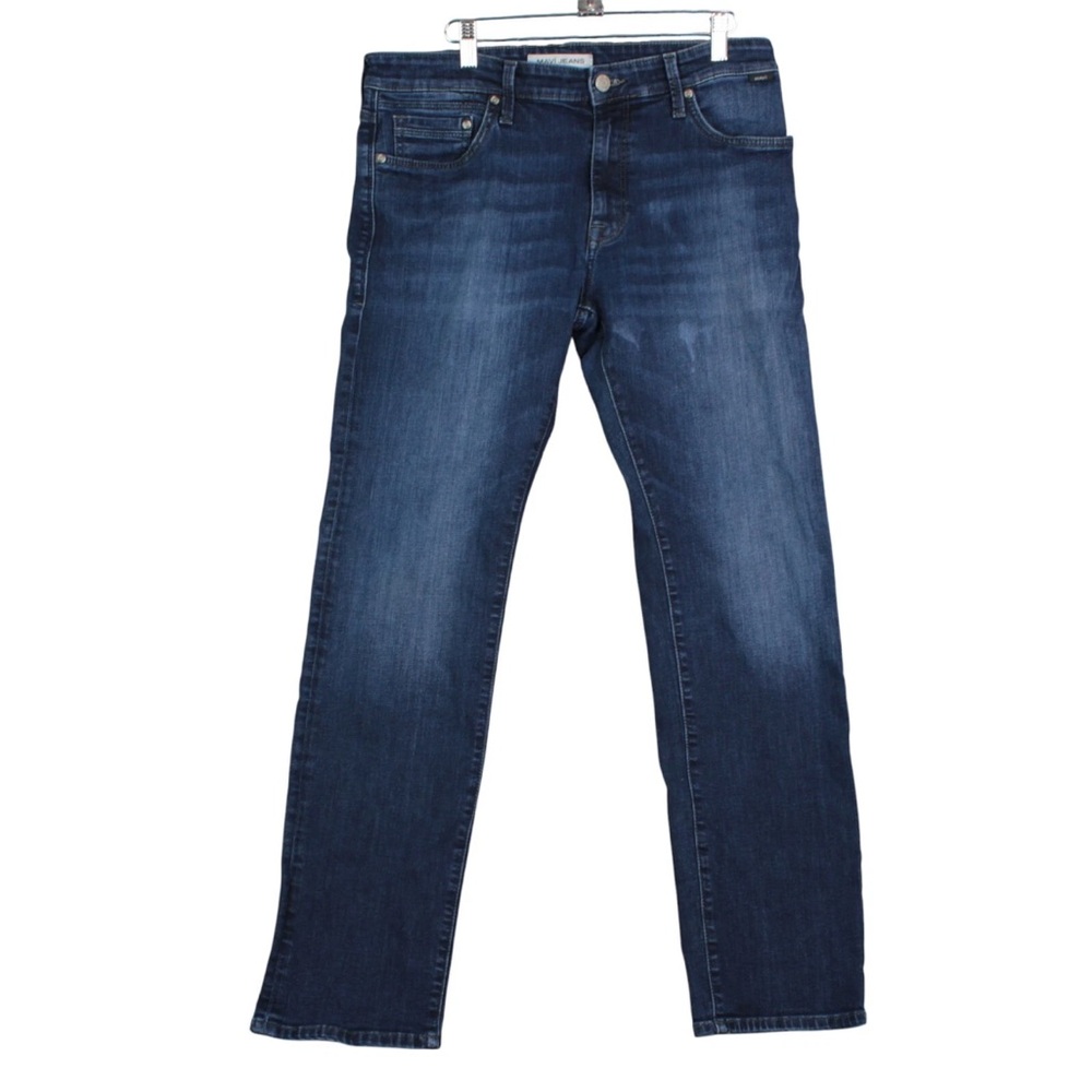 Mavi Jeans Men Zach Straight Leg Stretch Denim Blue Jeans Size 34x32 Mid Rise